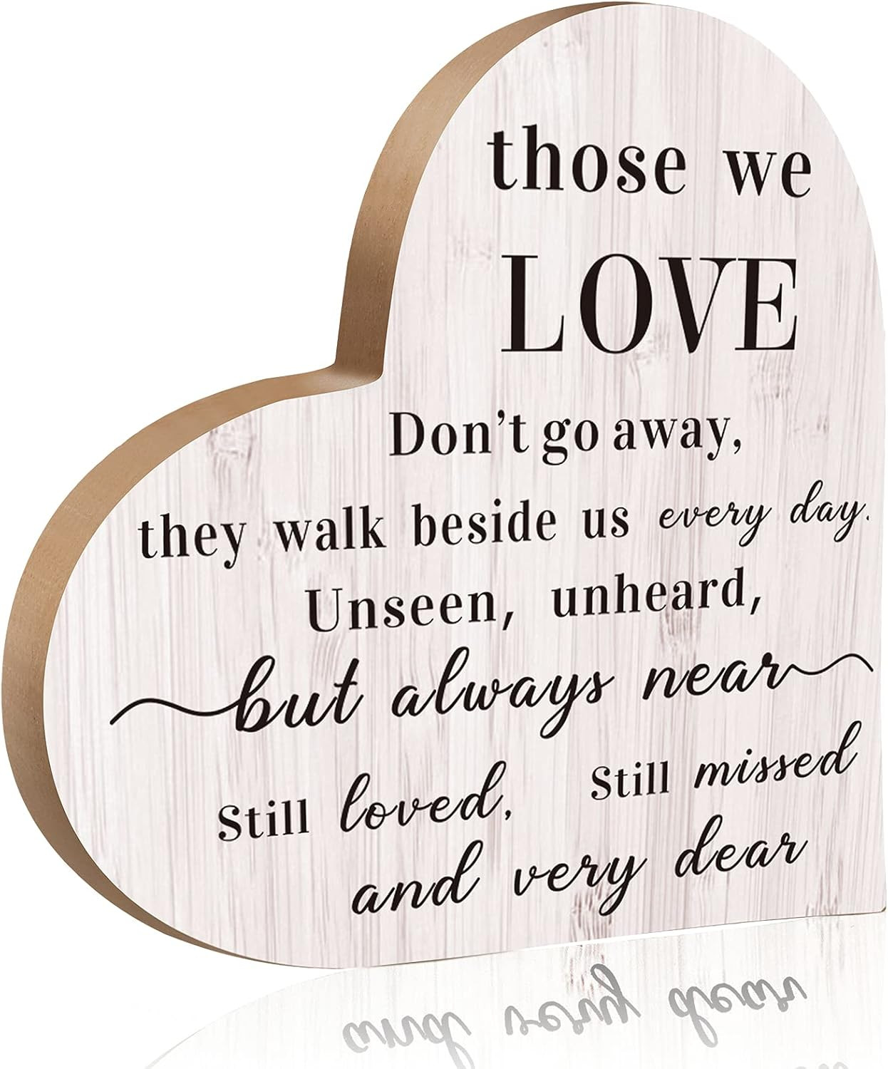 Sympathy Gift Memorial Wooden Heart for Loss of Loved One Bereavement Remembranc