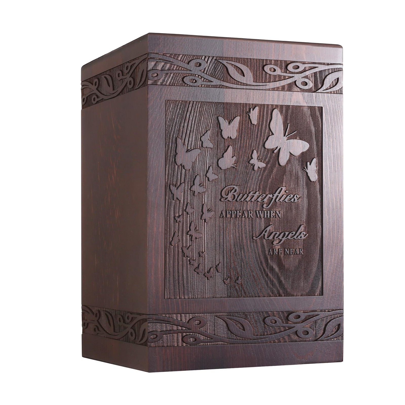 Cremation Urns for Human Ashes Adult Male Female Wooden Carved Butterfly Urns…