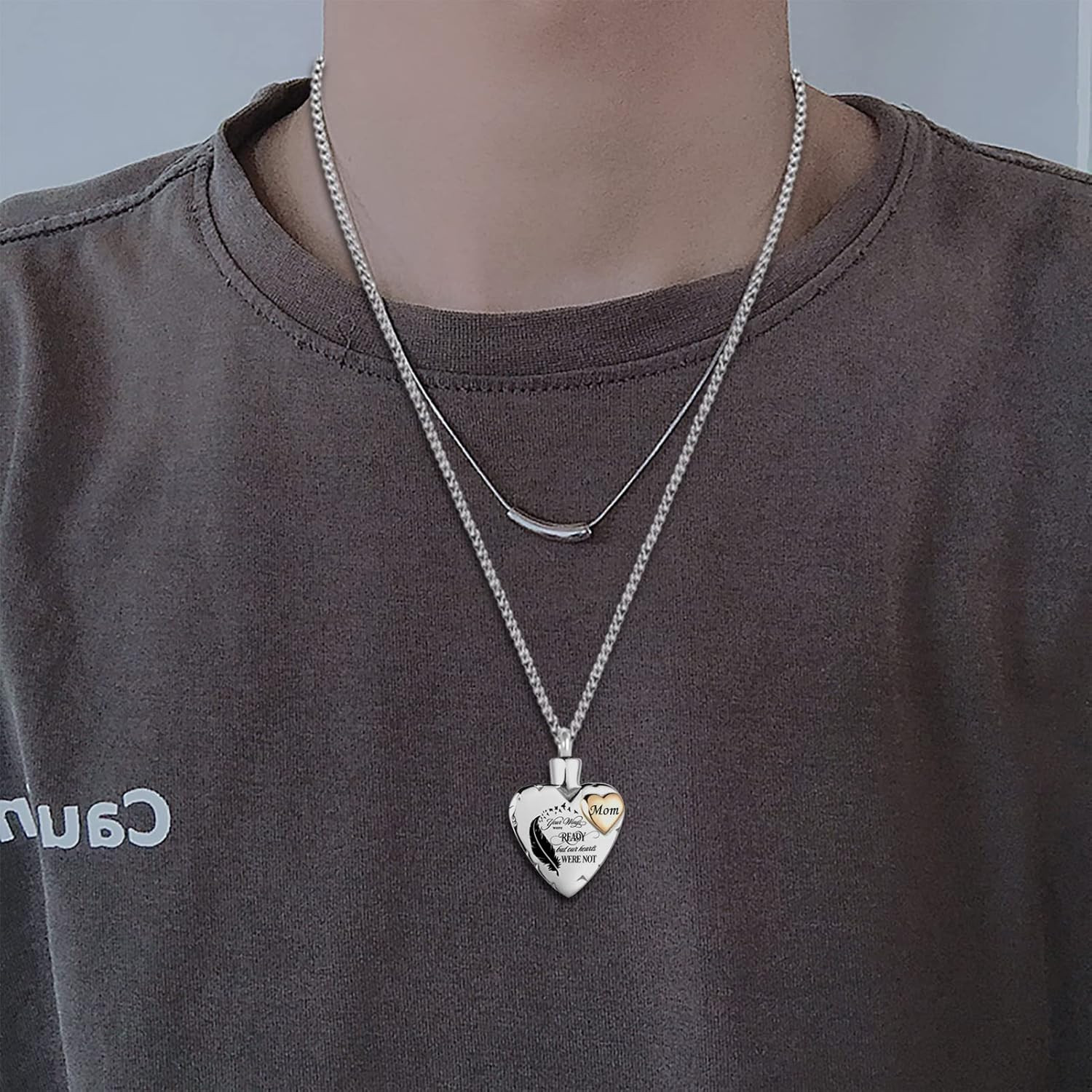 Heart Urn Necklace for Ashes Cremation Memorial Keepsake Jewelry for Loved Ones