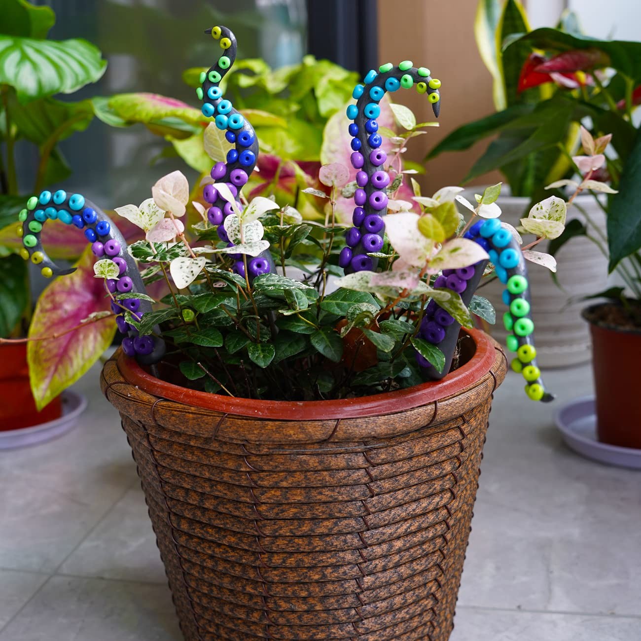 Octopus Tentacle Decorative Garden Stakes Yard Plant Decor Outdoor Ornament