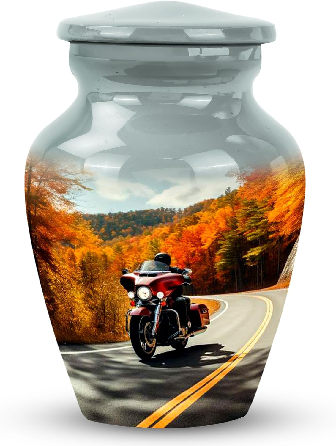 Motorcycle Cremation Urn for Male – 3″ Small Urns for Human Ashes Adult Man | Bi