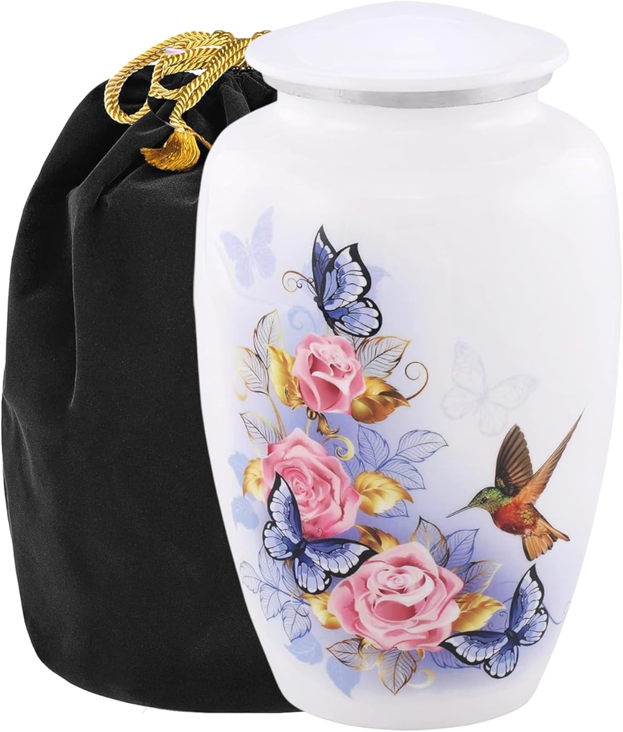 Butterfly with Humming Bird Adult Cremation Urns for Human Ashes – Decorative