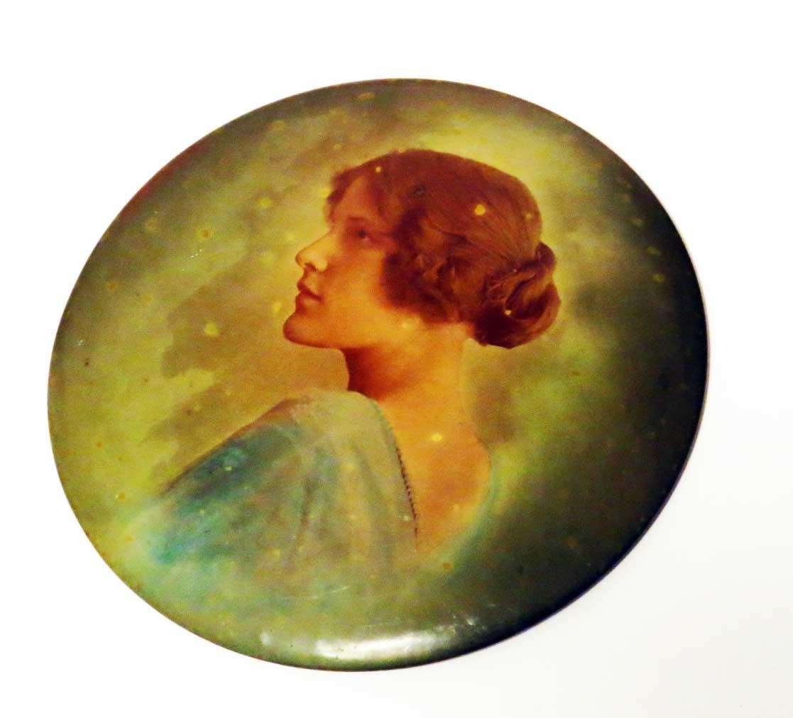c.1915–1925 Celluloid-over-Tin Memorial Portrait Plaque