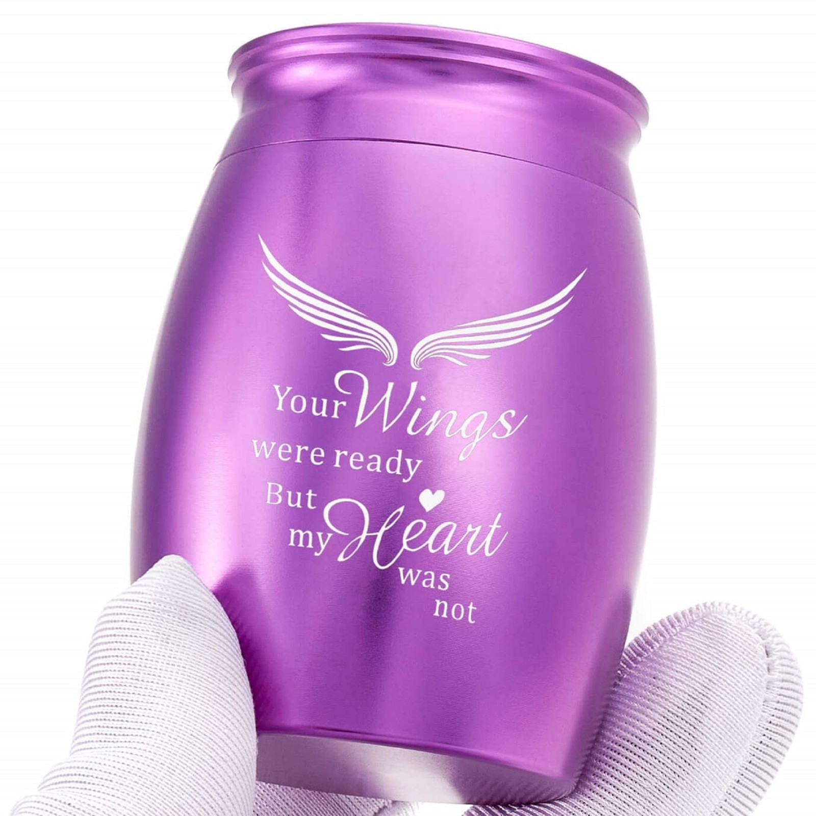 Mini Keepsake Urn For Adult Ashes Female/mom/women/grandma With Angel Wings 1.7x