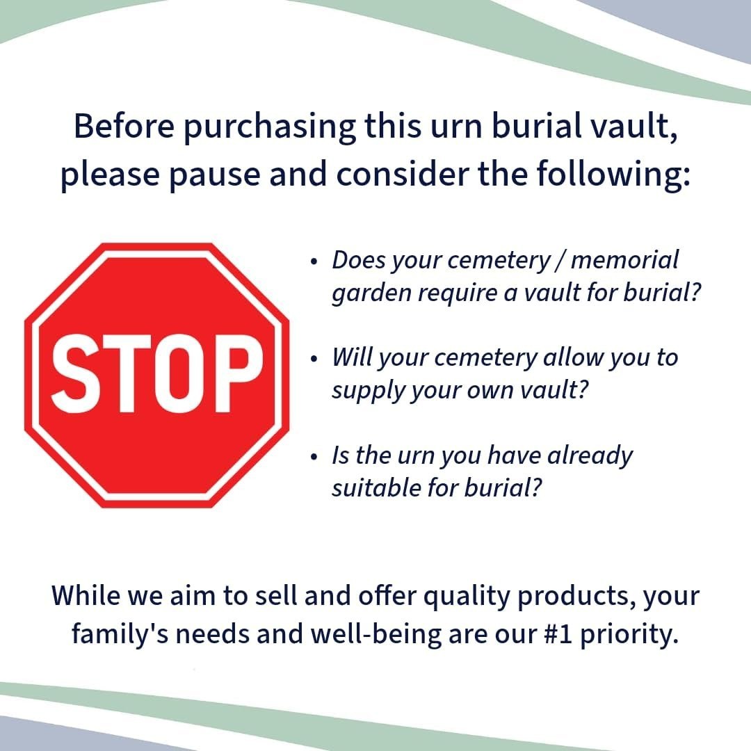 Made in U.S.A. LegacyGuard Navy Blue Urn Vault – Durable Ground Burial Solution