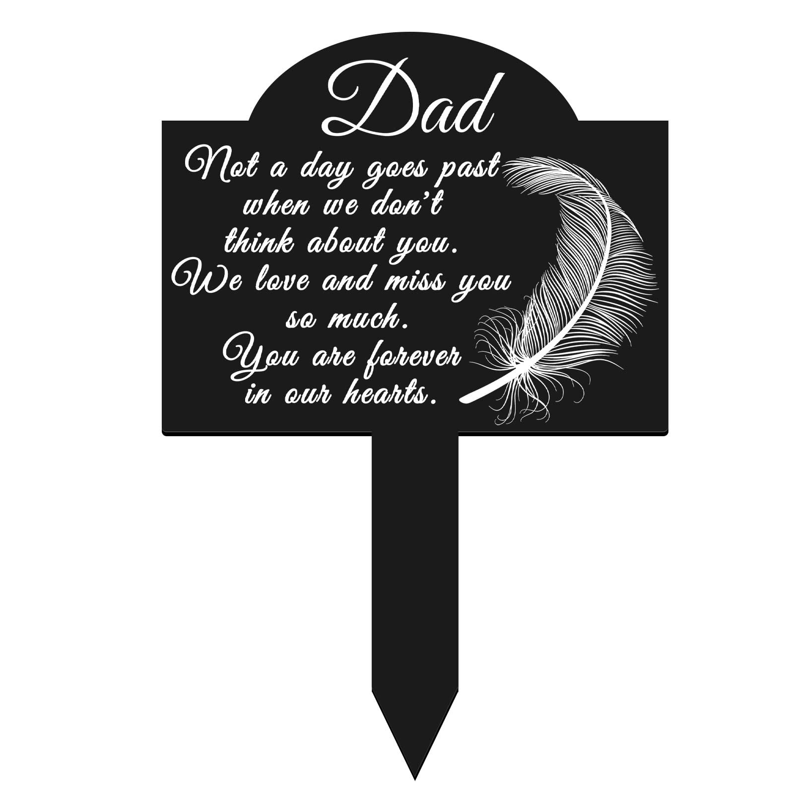 Acrylic Grave Decorations Waterproof Memorial Stake Markers for Sympathy Gifts