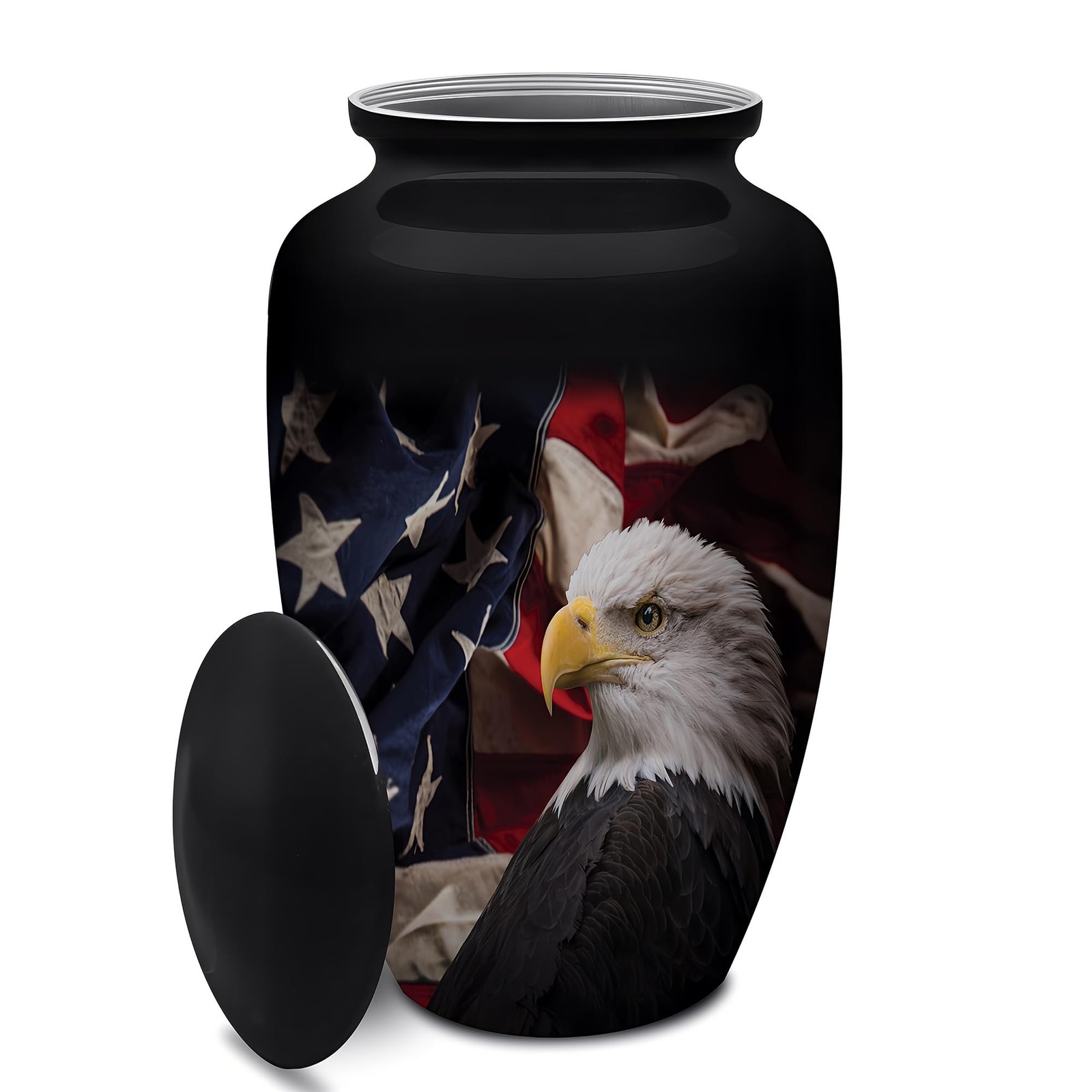 Patriotic Hearts Eagle Urn for Human Ashes | American Flag Cremation Urn for …
