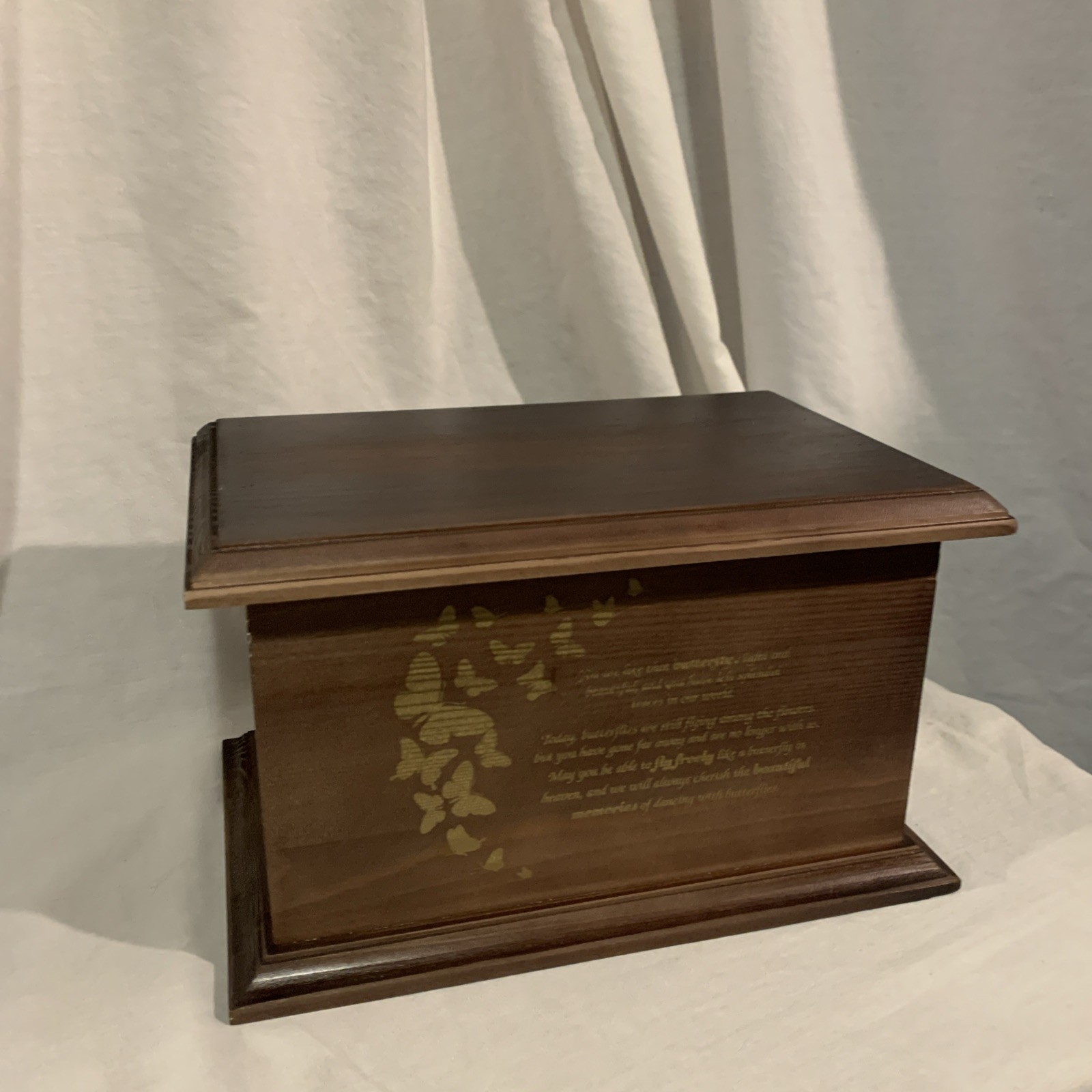 Memorial Urn Cremation Ashe Dark Pine Handmade Pet Cat Dog Mom Dad Son Daughter