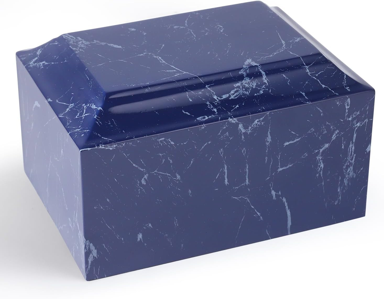 Blue Marble Cremation Urn, Memorial Urn Vault for Human Ashes, Sized Urn Vault