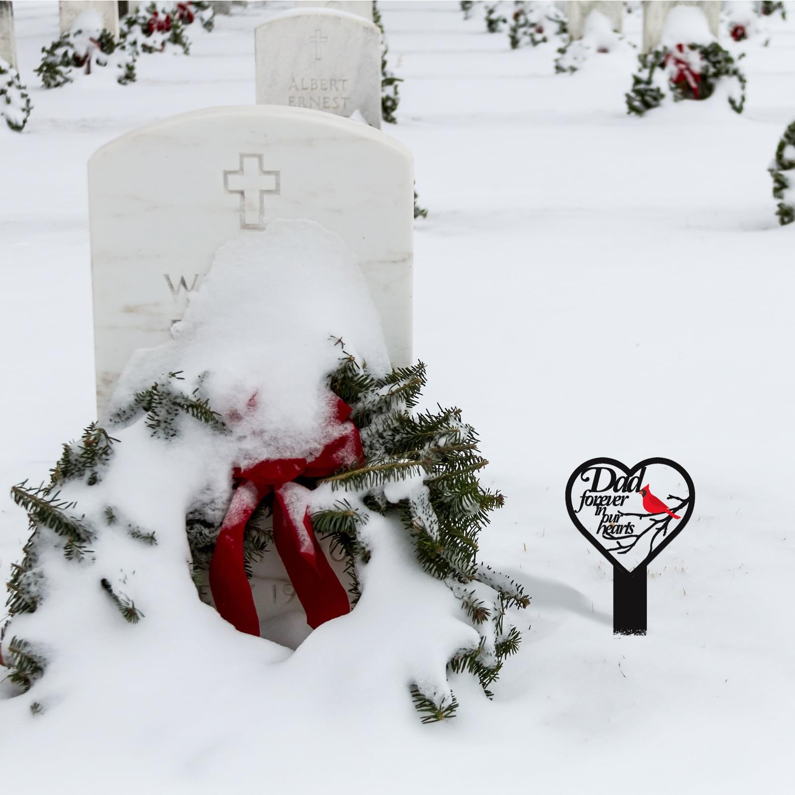 Father’S Day Dad Memorial Grave Markers for Cemetery Cardinals Heart Memorial Pl