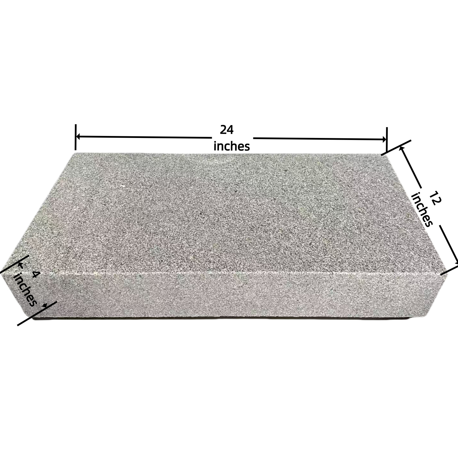 Headstone -cemetery flat marker 24x12x4″ includes engraving- Grey Granite
