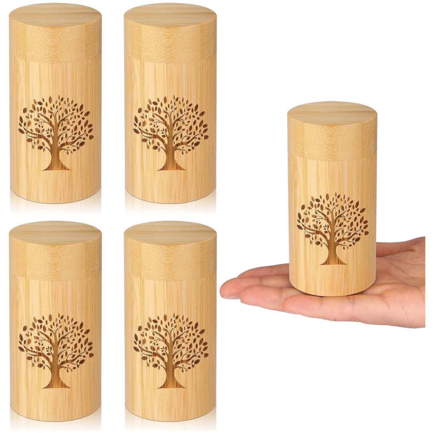 Tree of Life Ash Containers – 7.5 Cubic Inches, Set of 4