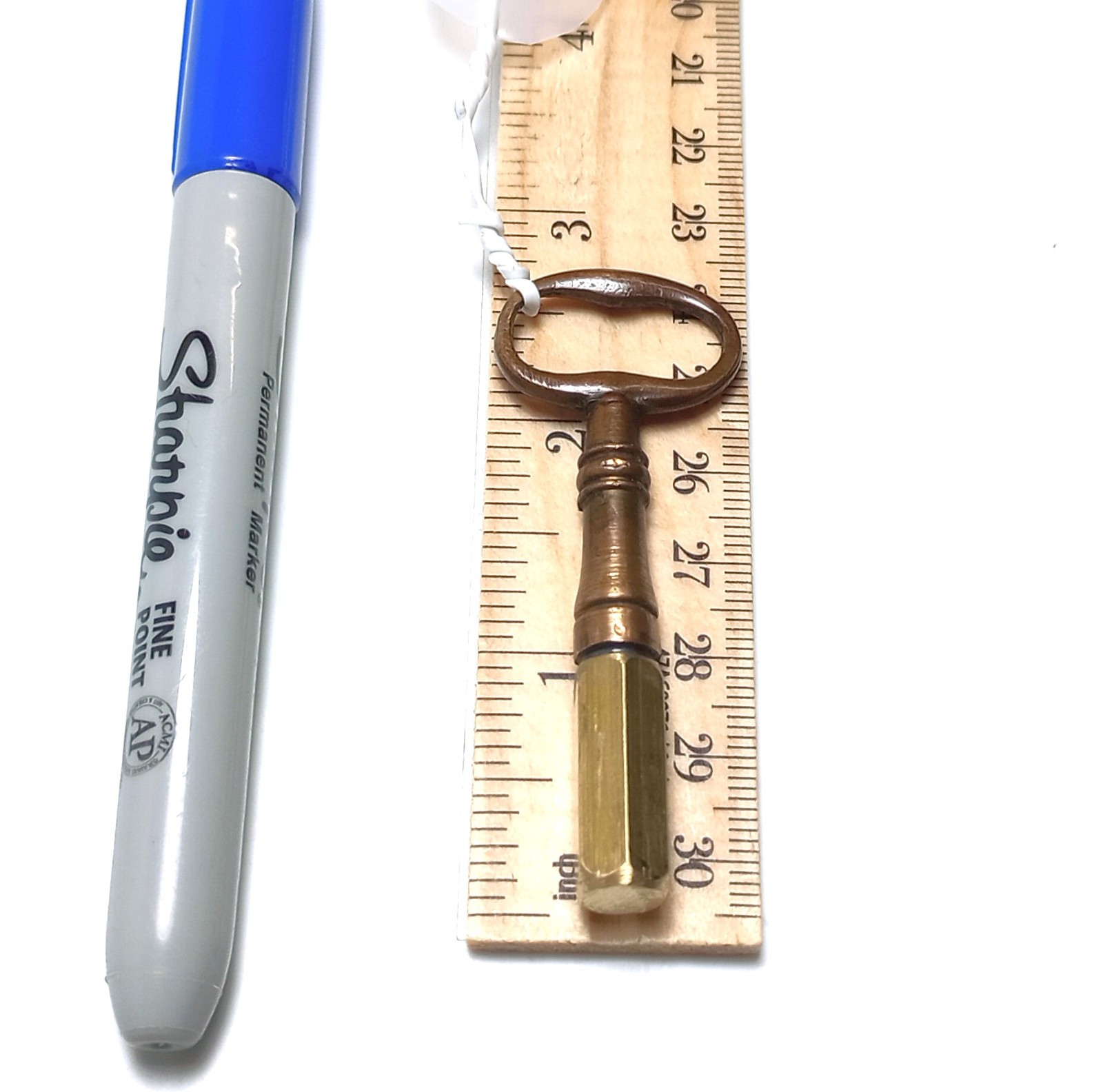 Brass Pocket Casket Key / Keychain Coffin Key