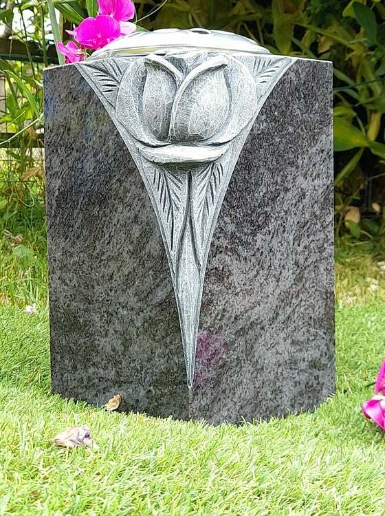 Engraved Personalised Granite Memorial Grave Vase Memorial Stone Cemetery Marker