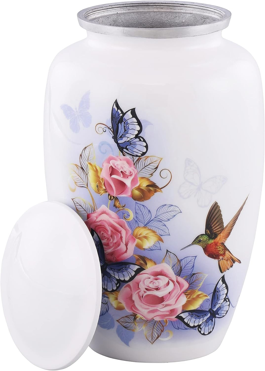 Butterfly with Humming Bird Adult Cremation Urns for Human Ashes – Decorative