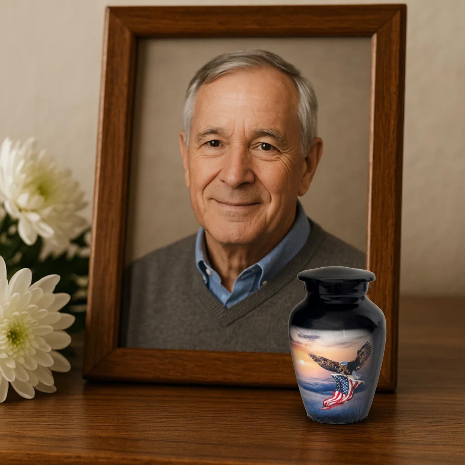 Small American Flag Eagle Cremation Urns for Human Ashes Adult Male & Female …