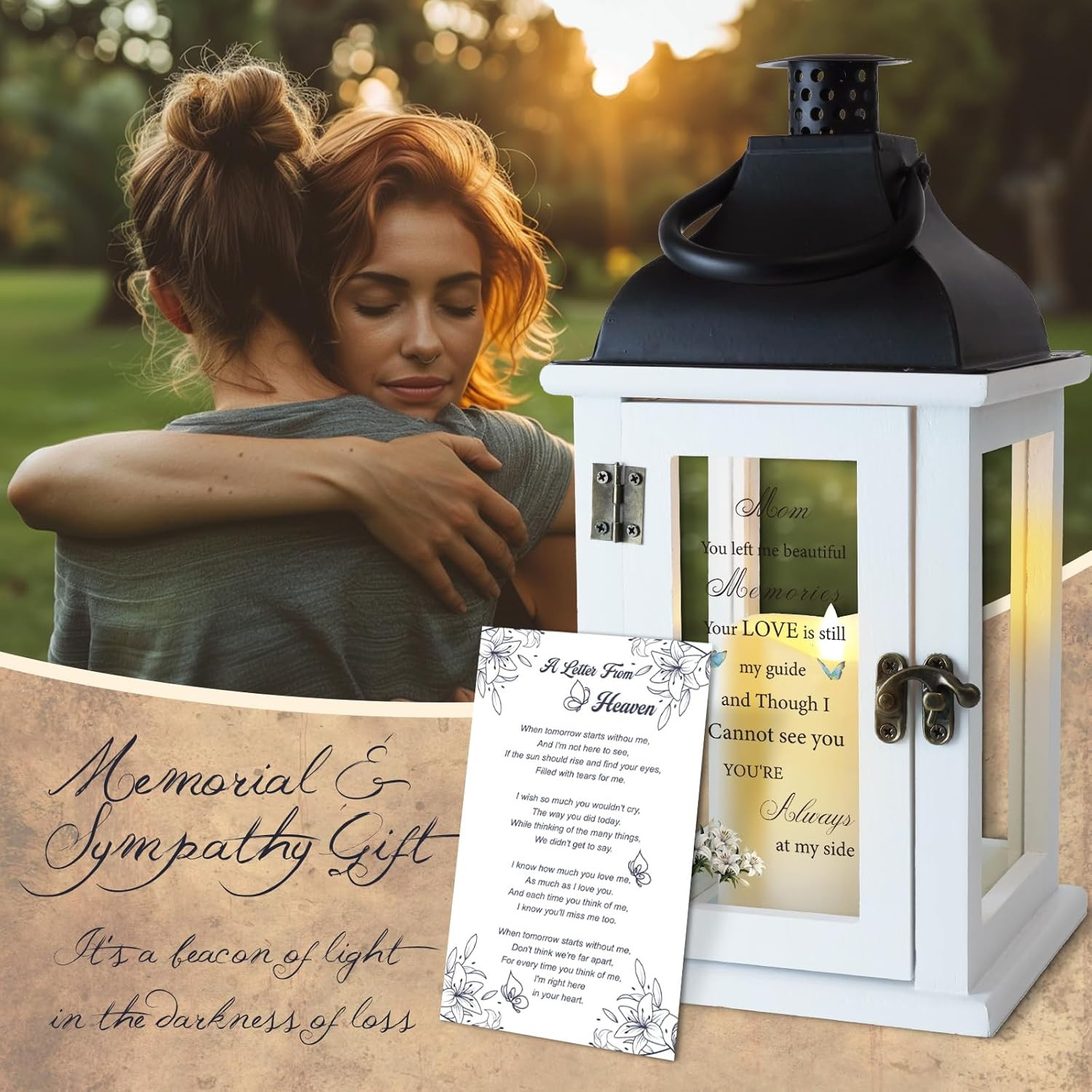 Homemory Memorial Lantern Bereavement Sympathy Gift for Loss of Loved One, Remem