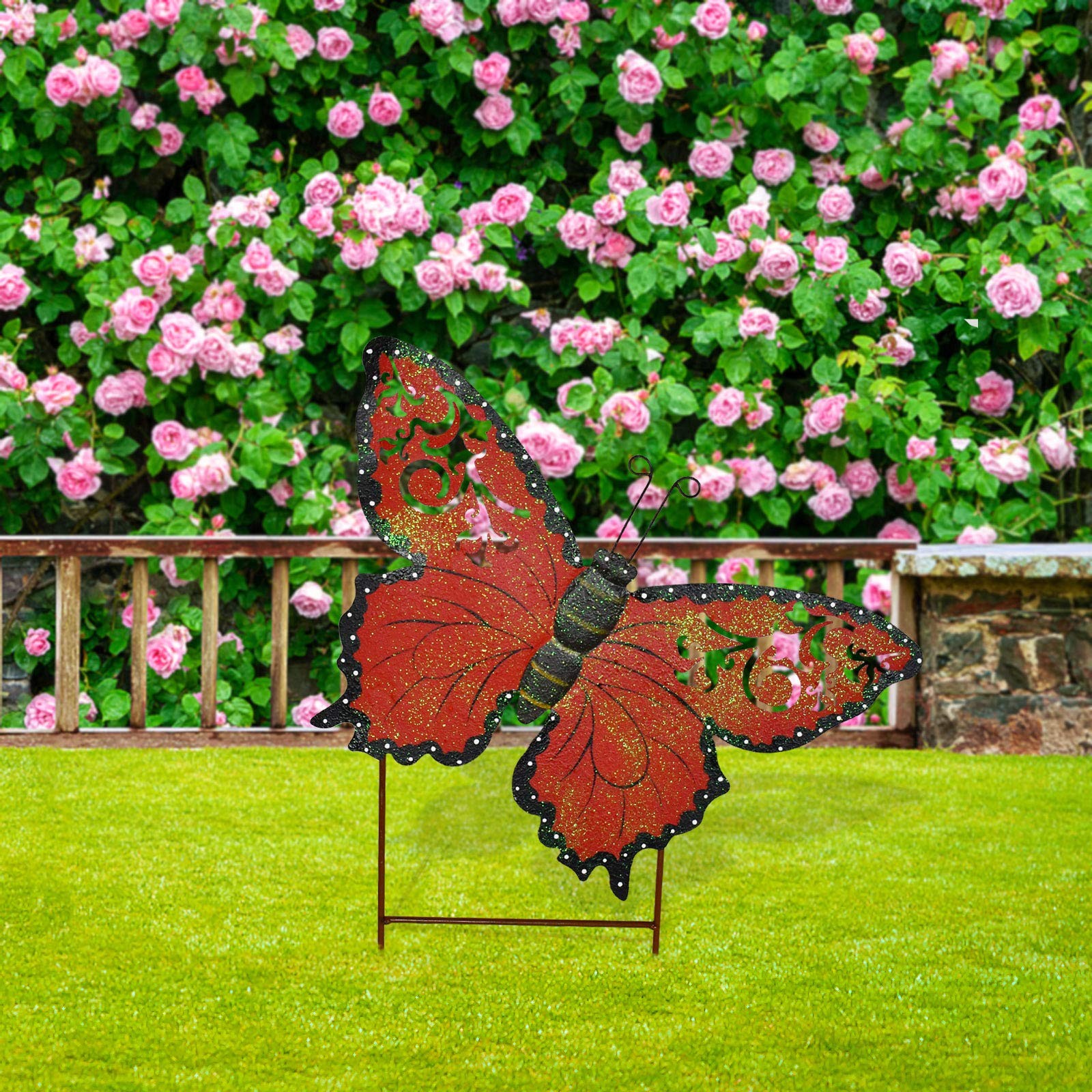 Butterfly Garden Stake Decorative Butterfly Yard Stake, Cute Insect Decor Met…