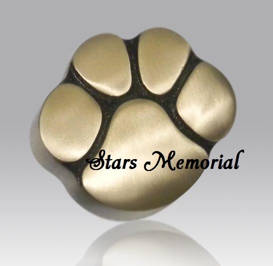 Paw Shaped Keepsake for Pet Ashes, Gold, Patent Product, Free shipping