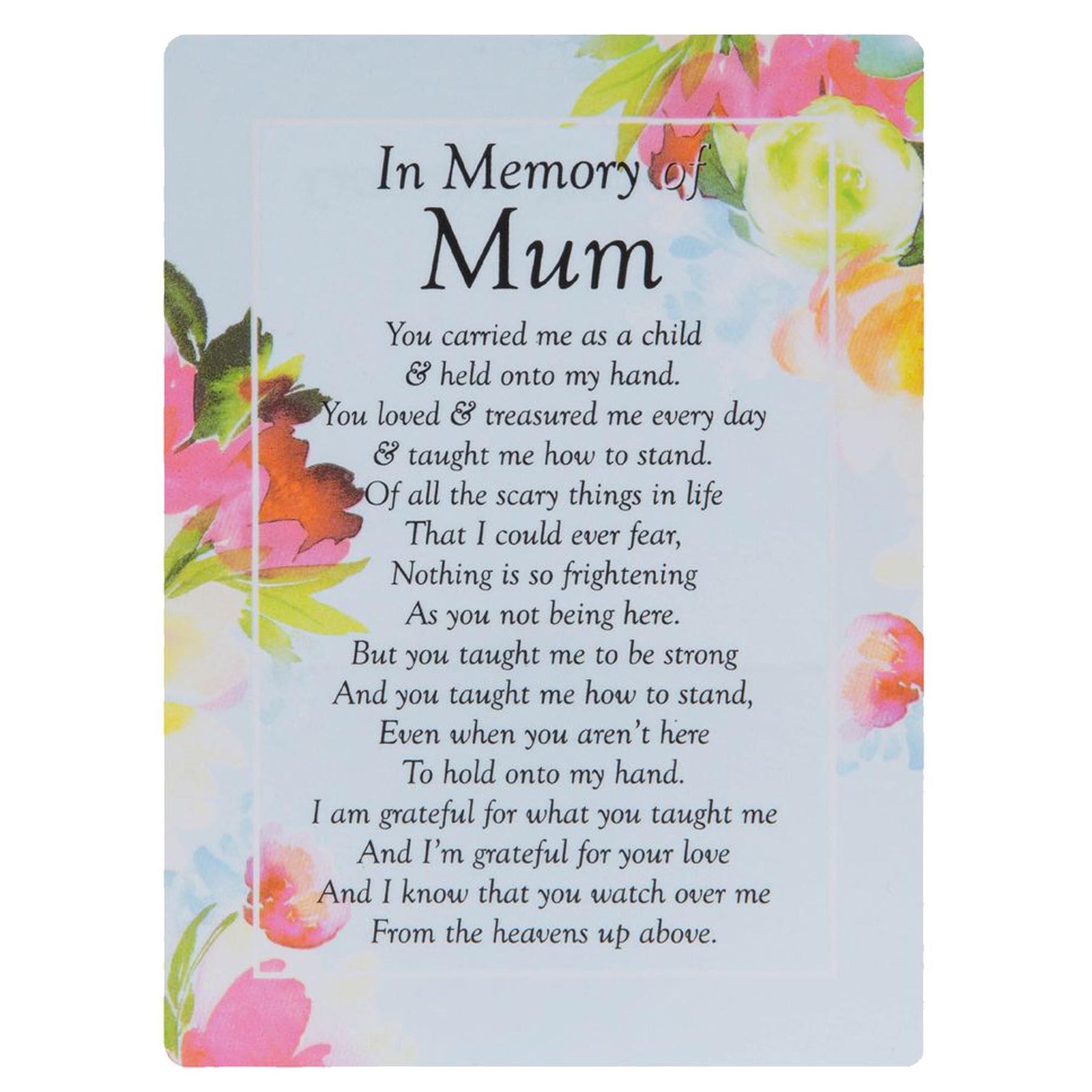 Memory of Mum Graveside Memorial Card – TY188