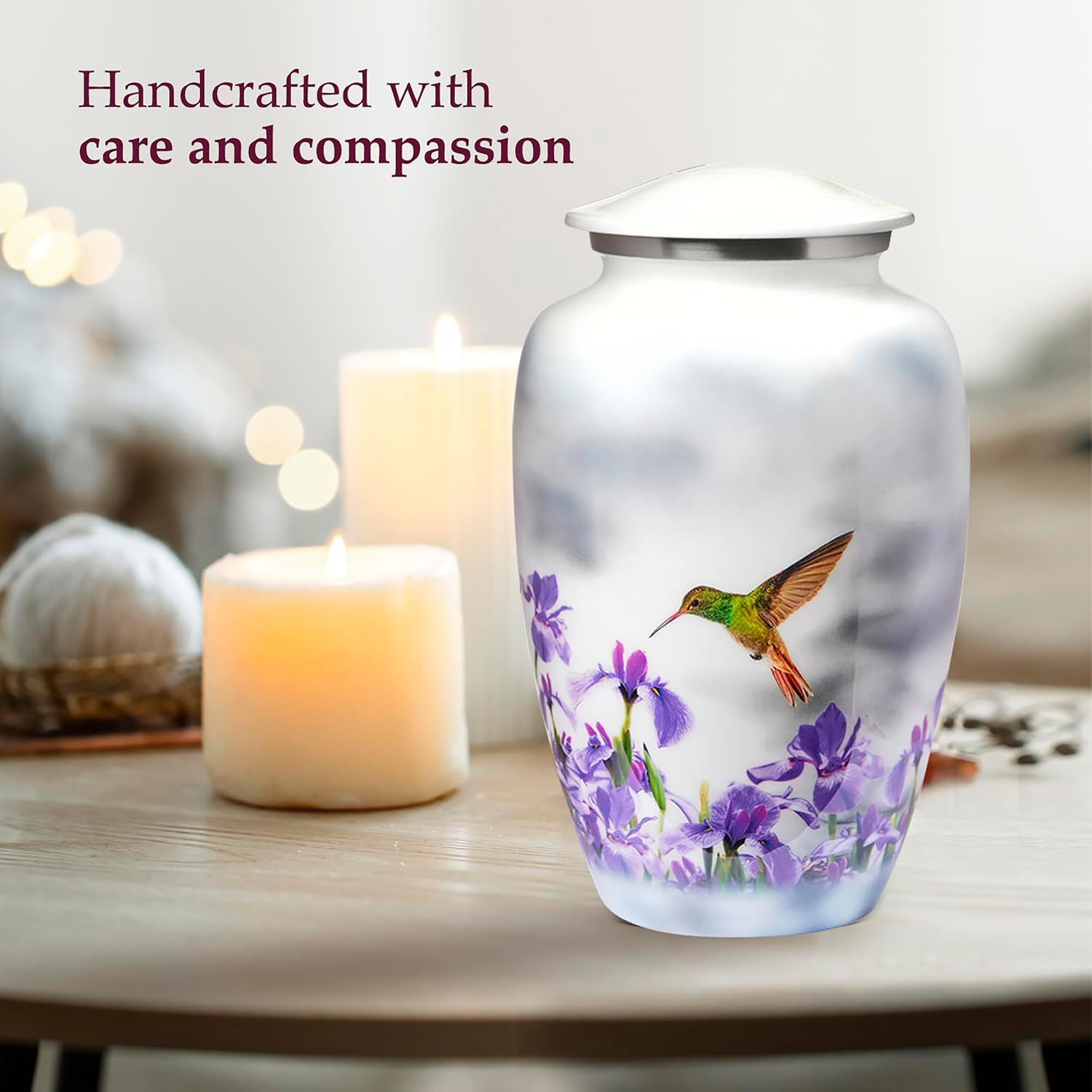 Cremation Urns for Human Ashes Adult Female, Decorative Burial Urn for Men & Wom