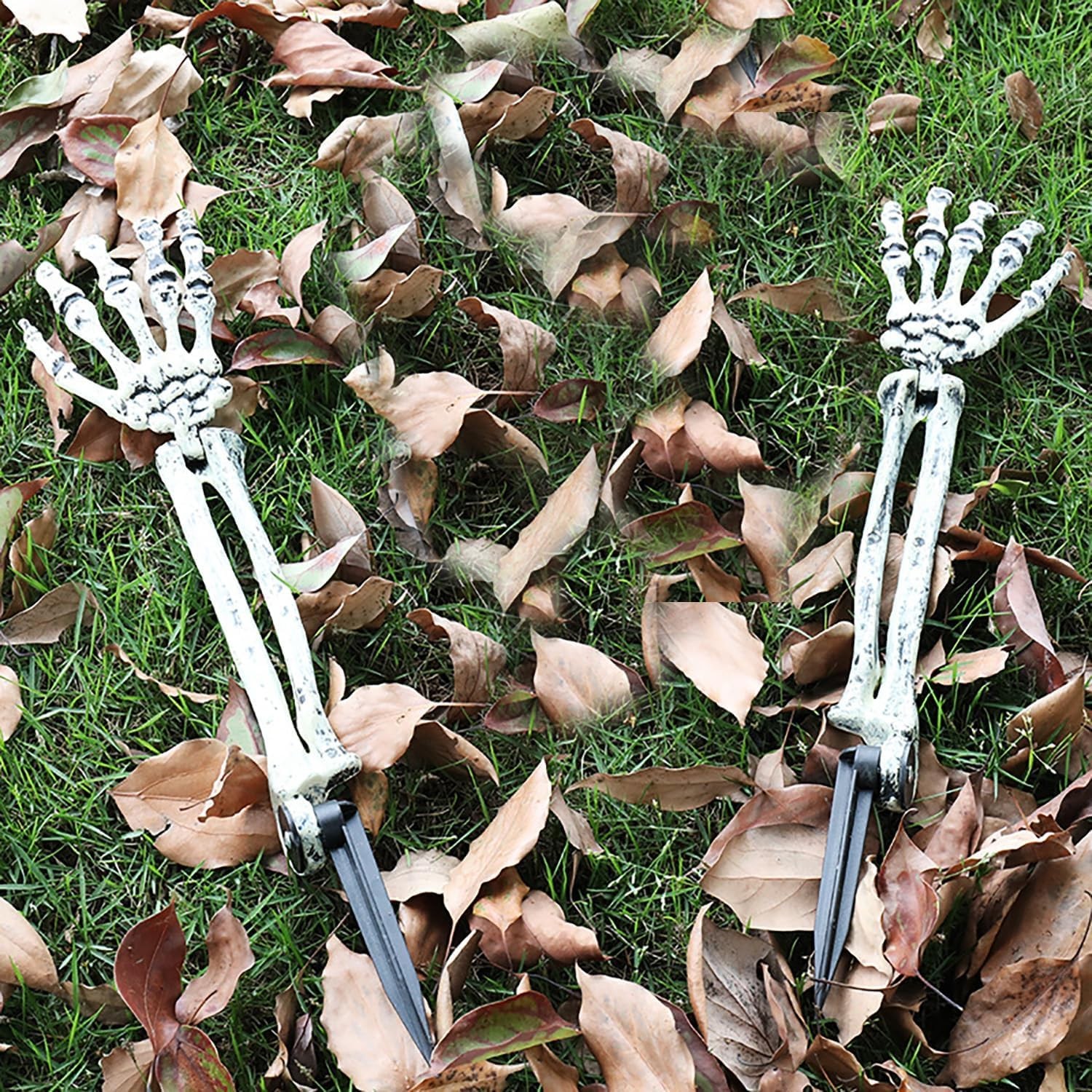 Halloween Realistic Skeleton Stakes Zombie Ghost Arm Stake Severed Plastic Sk…