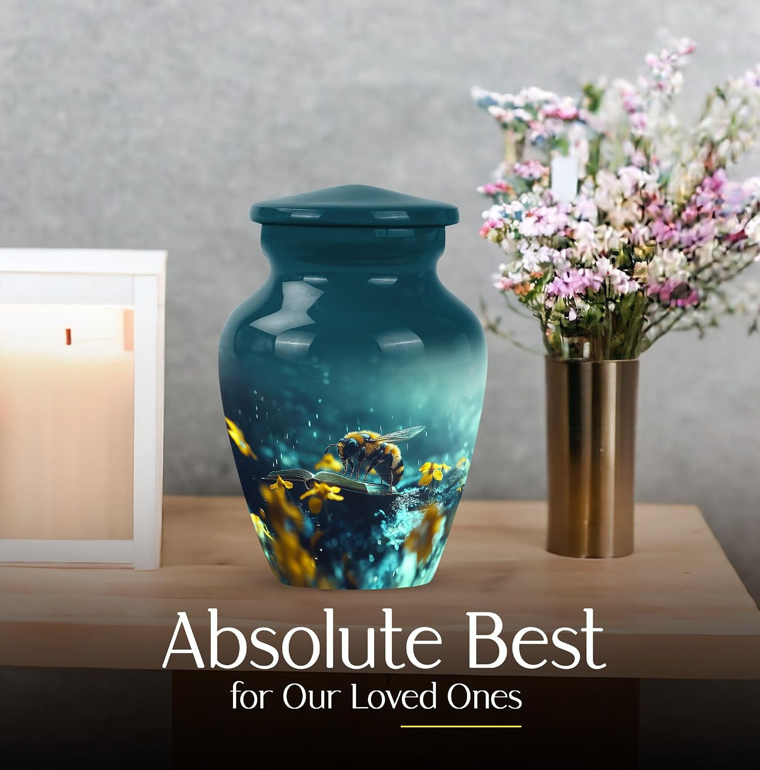 Bee Funeral Urns for Human Ashes Adult Female – Cremation for Men Ashes – Small