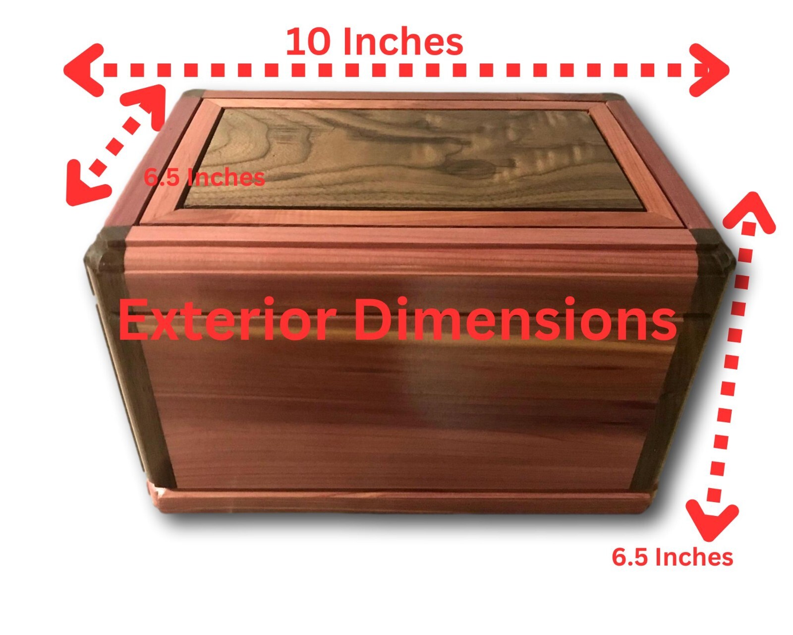 Aromatic Red Cedar Walnut Wooden Handmade Burial Cremation Funeral Urn