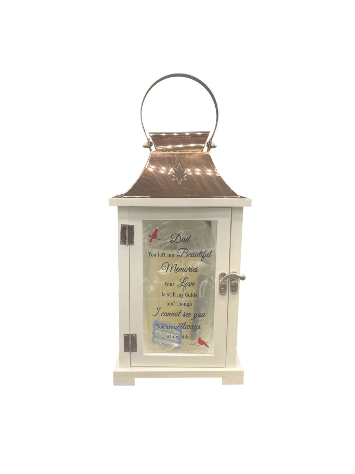 Memorial Lantern With LED Candle, Sympathy Gift Loss of Father/Dad, Bereavement