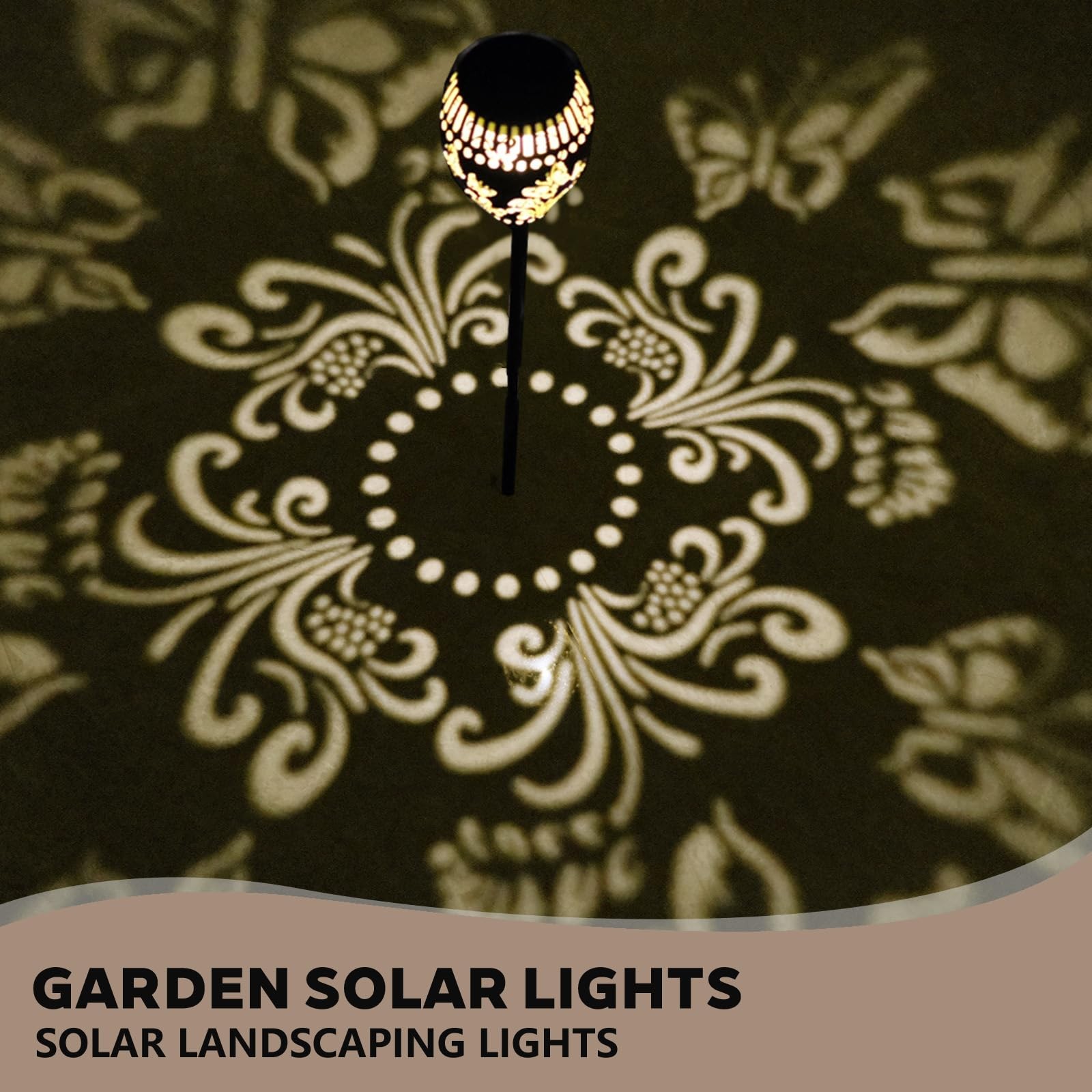 Butterfly Solar Garden Stake Lights Waterproof – 21 inch Metal Solar Garden L…