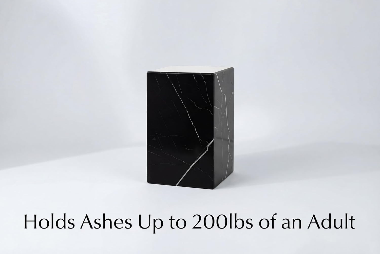 Aspenstudio Genuine Marquina Marble Urn for Human Adult Cremation Ashes Urn by