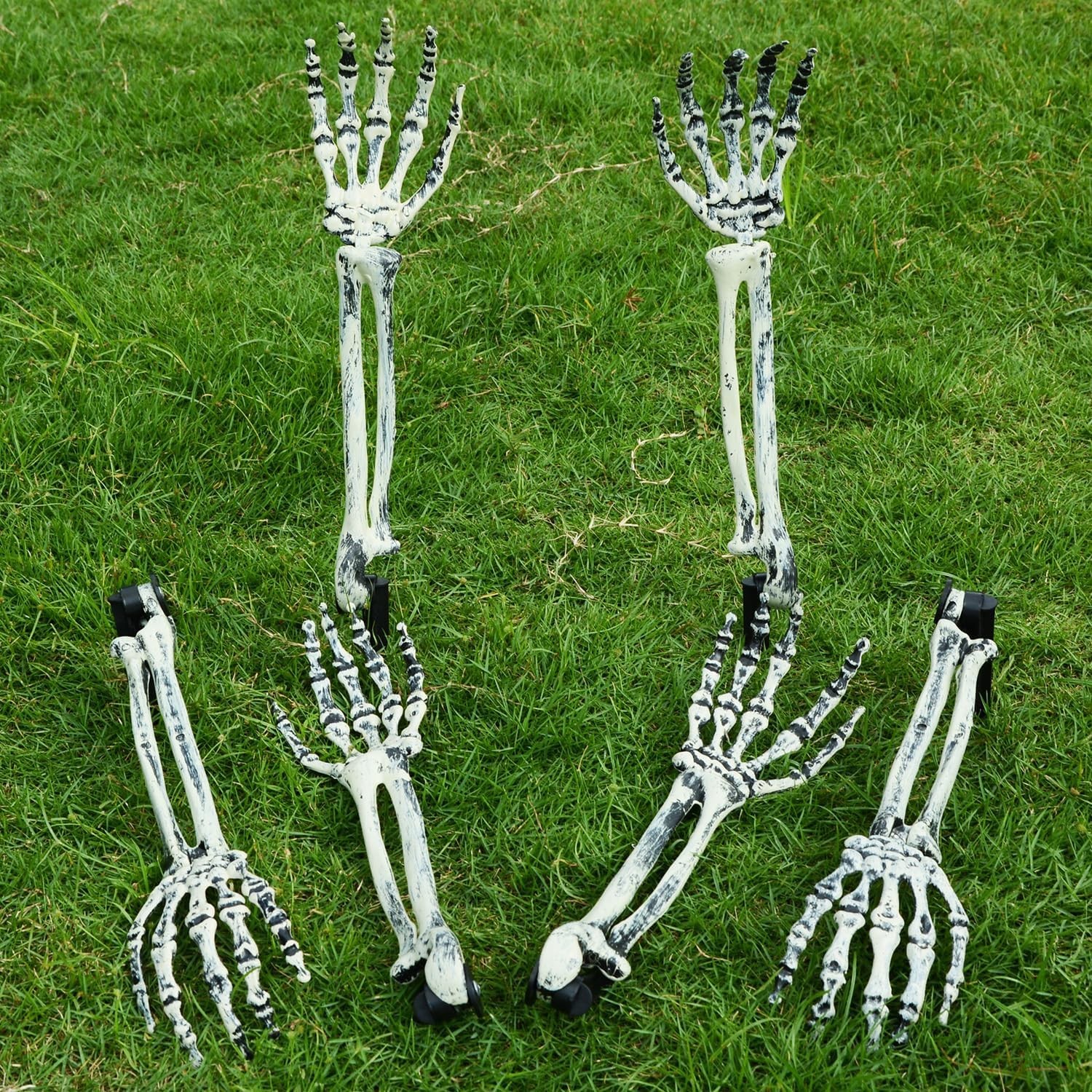 Halloween Realistic Skeleton Stakes Zombie Ghost Arm Stake Severed Plastic Sk…