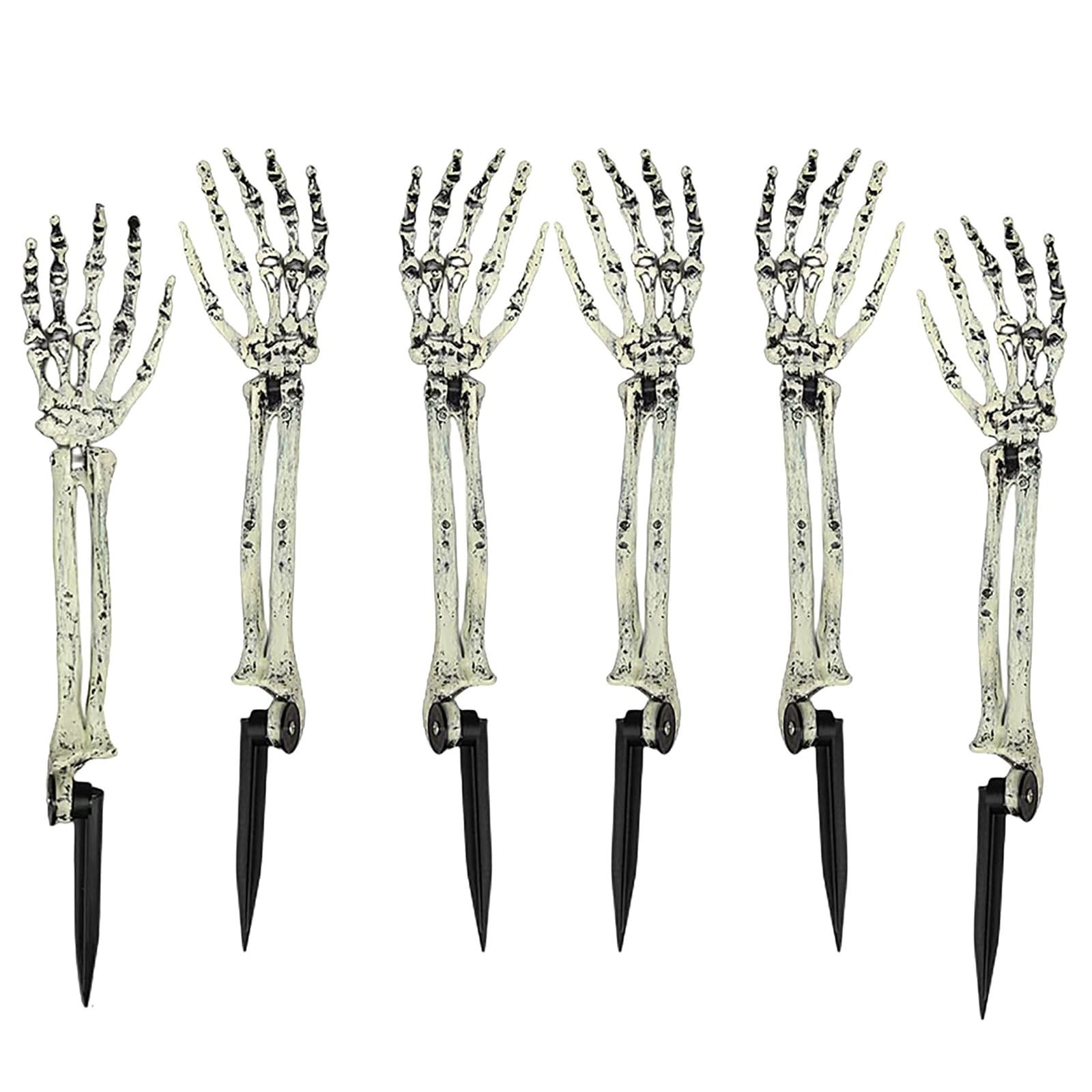 Halloween Realistic Skeleton Stakes Zombie Ghost Arm Stake Severed Plastic Sk…