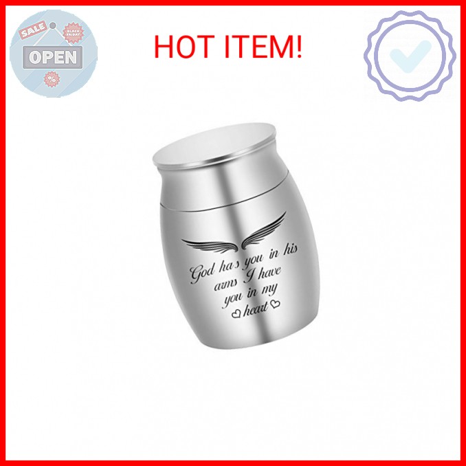 God Has You in His Arms, I Have You in My Heart – Small Keepsake Urn for Ashes,