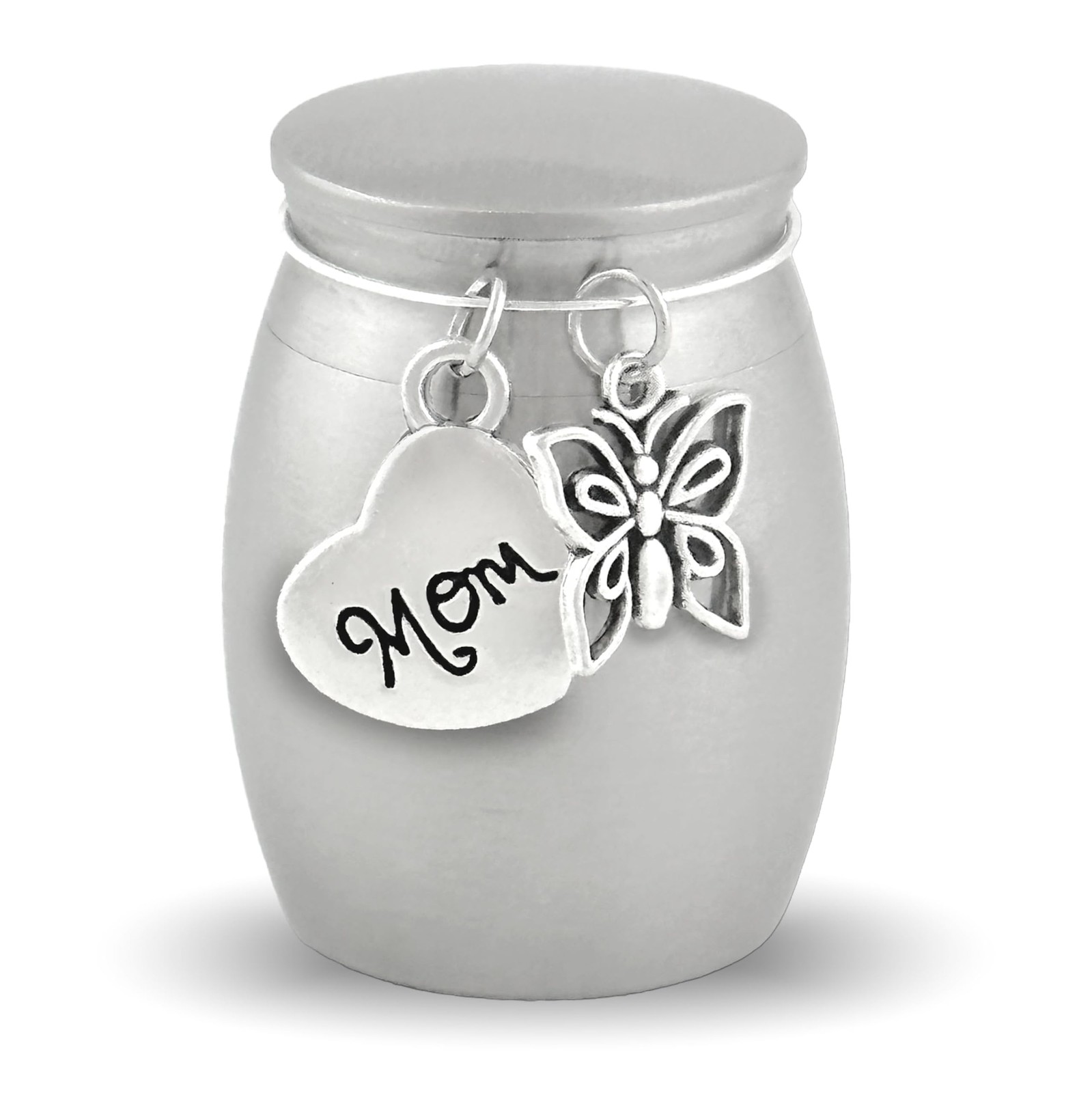 Small Urn for Mom Butterfly Keepsake Miniature Ashes Holder for Loss of Mother