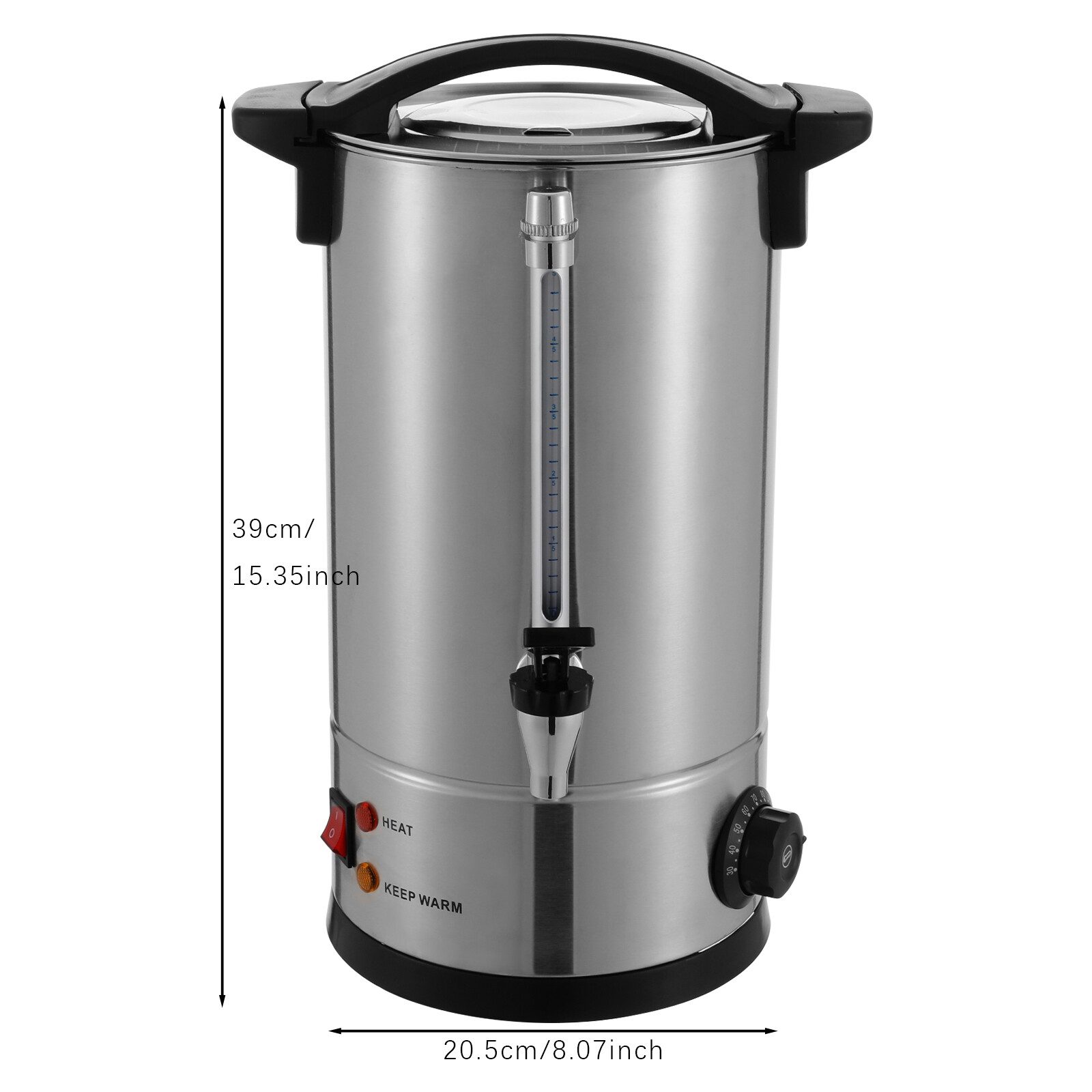 110V US 10L Commercial Electric Coffee Maker Urn, 304 SS Large Coffee Dispenser